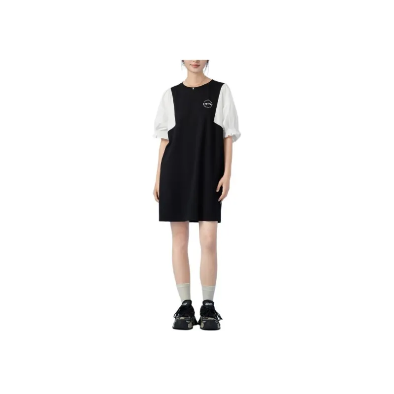 EICHITOO Short Sleeved Dresses Women's Black Trim-1