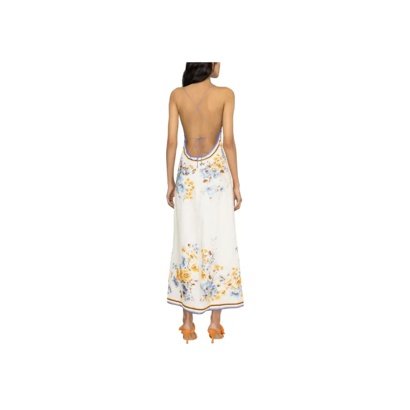 Zimmermann Halcyon Linen Midi Dress-2