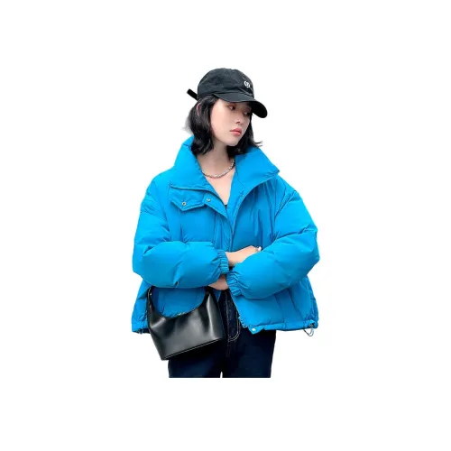 YABAOBAO 블루 여성 다운 재킷