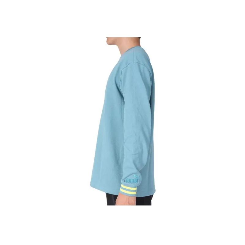 PUMA T Shirts Men Turquoises-3