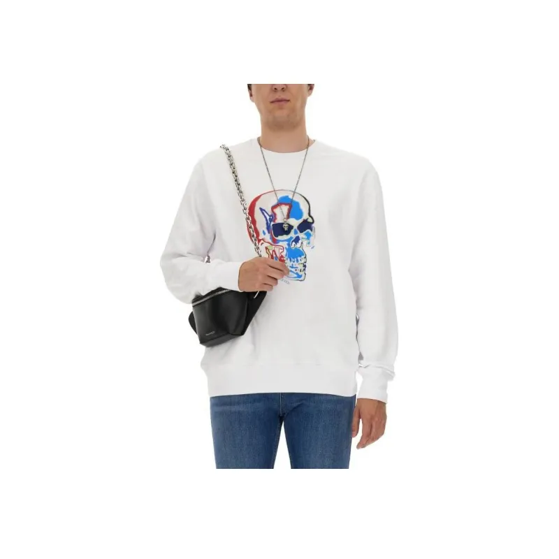 Alexander McQueen Skull Printed Crewneck Sweatshirt-4