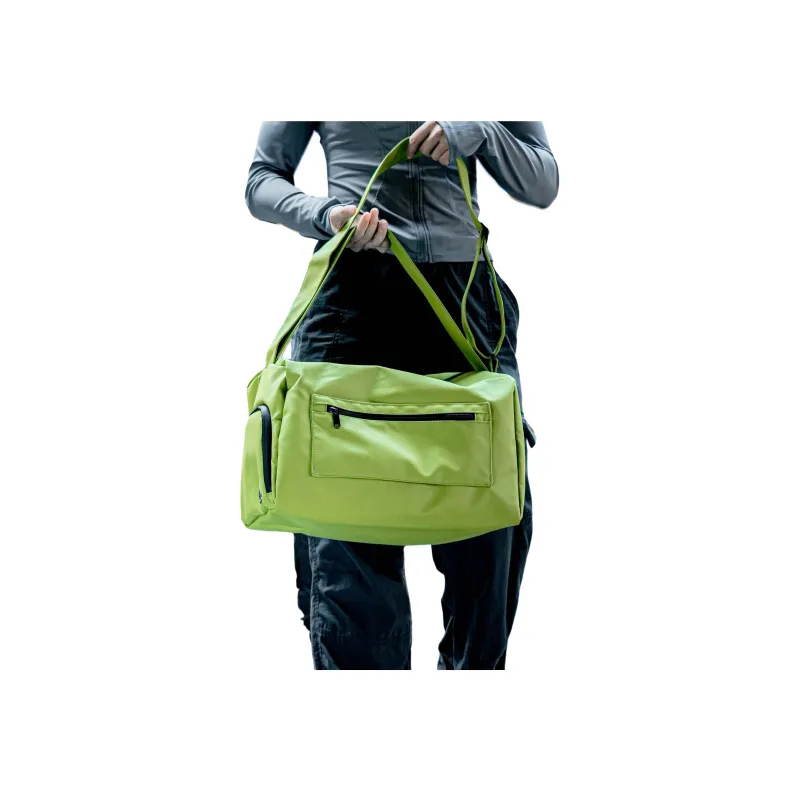 LARA STAR 900D Membrana Dermalis Hybrid Polyester One Shoulder Crossbody Gym Bags Large Size Unisex Black/Green-4