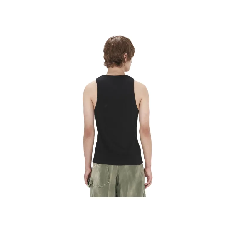 JW Anderson Logo Embroidered Ribbed Knit Sleeveless Tank Top-1