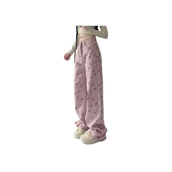 Concubine Zhu Jeans Women's White Pink