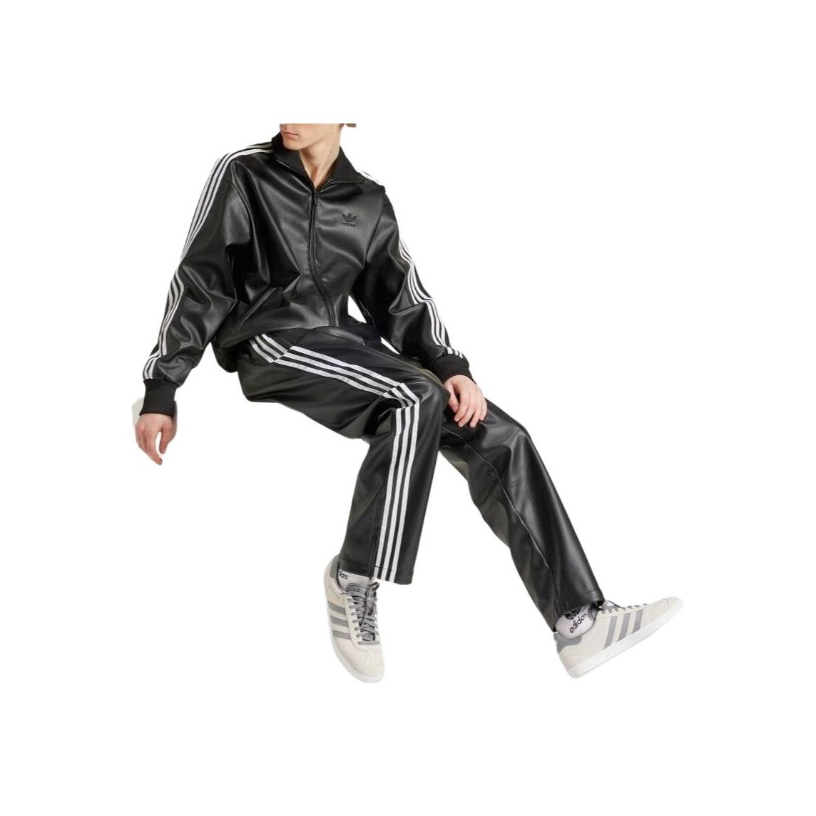Adidas originals Adicolor Striped Logo Print Zip Up Fitted