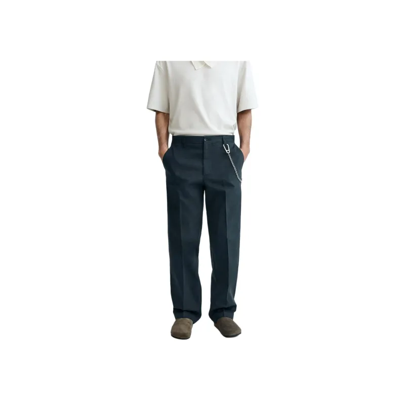 ZARA Casual Pants Men's Duck Blue-2