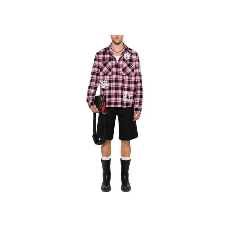 OFF WHITE Character Check Flannel Shirt-1