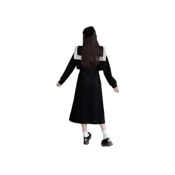 TUSHIFEI Long Sleeved Dresses Women's Black