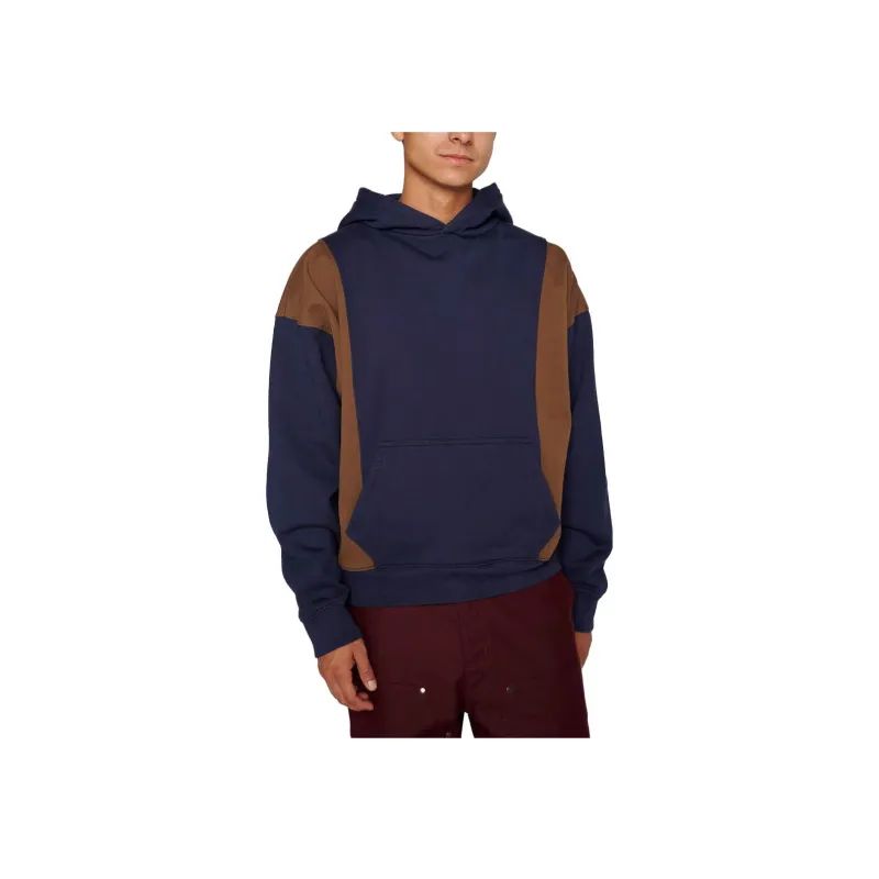 Brain Dead MENDOZA CROPPED HOODIE Sweatshirt Unisex Marine Blue-2