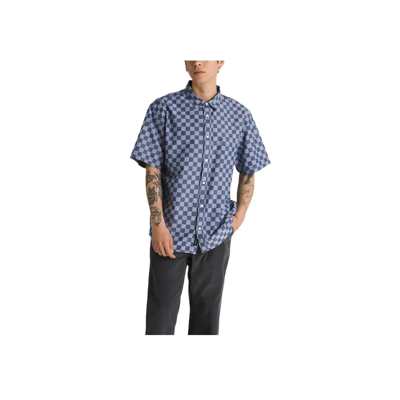 Vans Wade Checkerboard Shirt Men's Blue-2