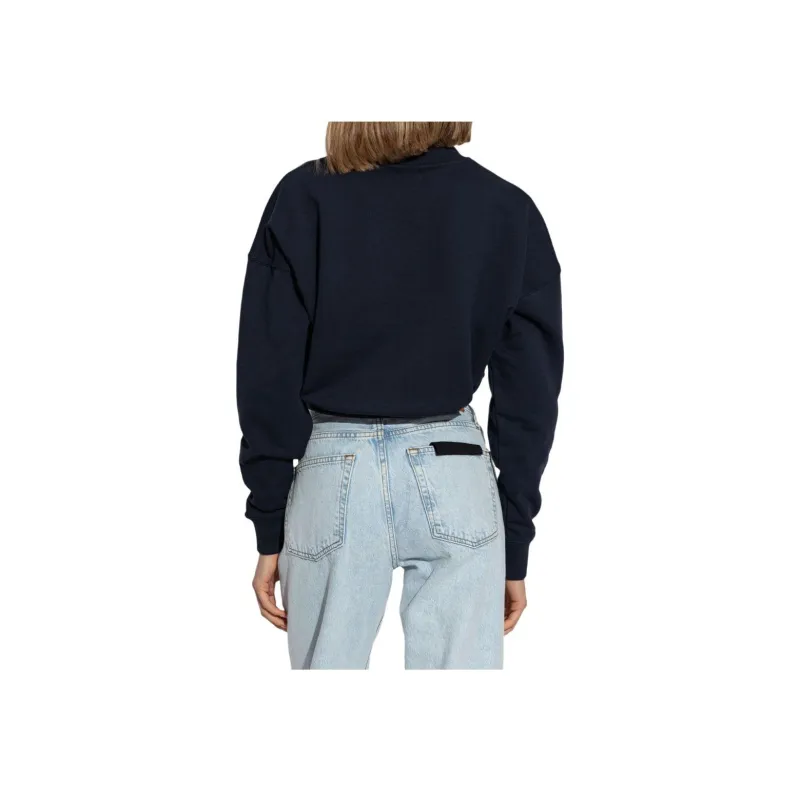 KENZO Logo Embroidered Cropped Sweatshirt-3