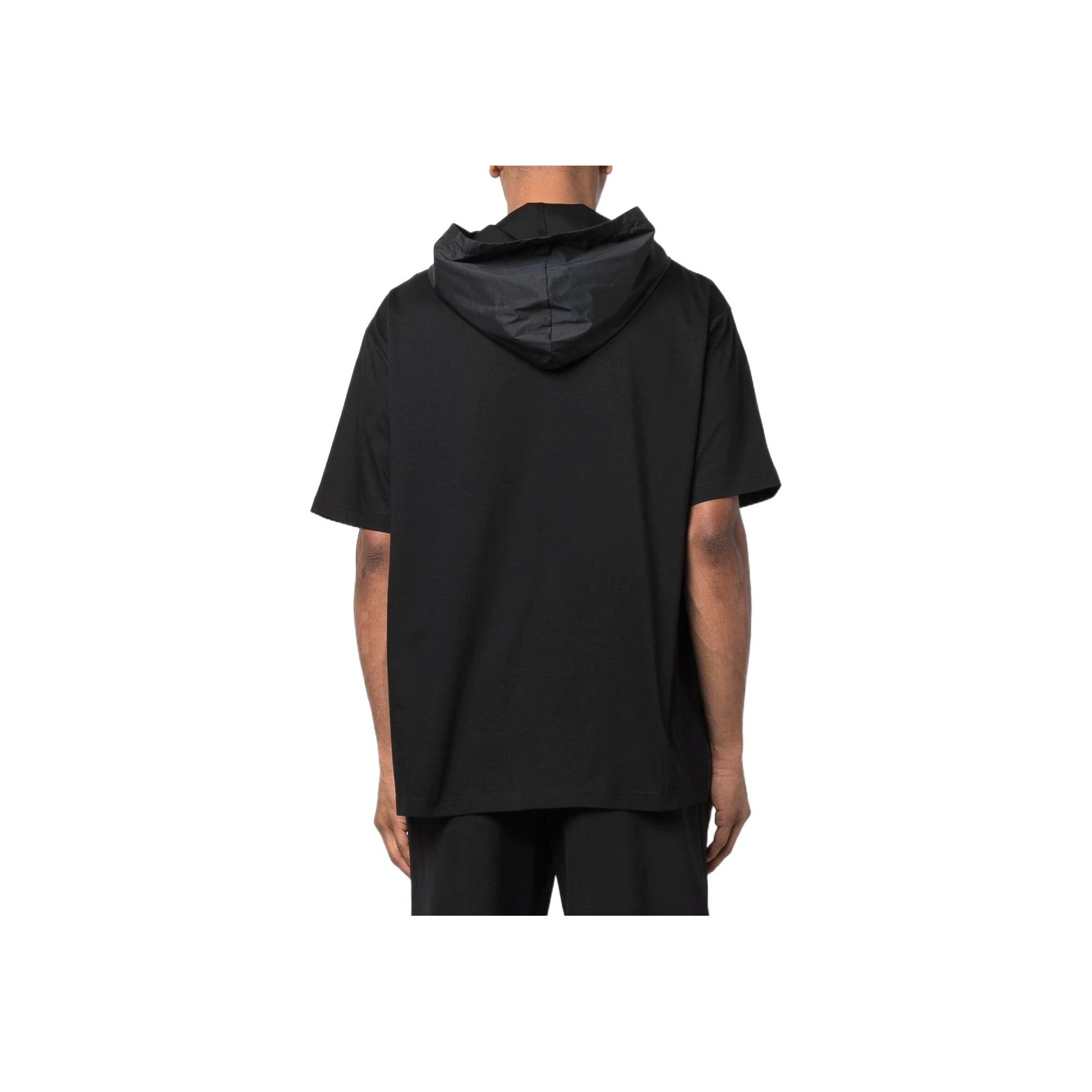 PRADA SS22 Drawstring Hooded Short Sleeve T-Shirt Black - POIZON