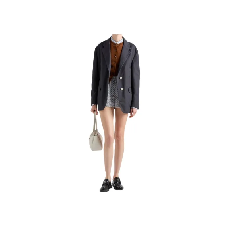 PRADA Single breasted Cotton Blazer-1