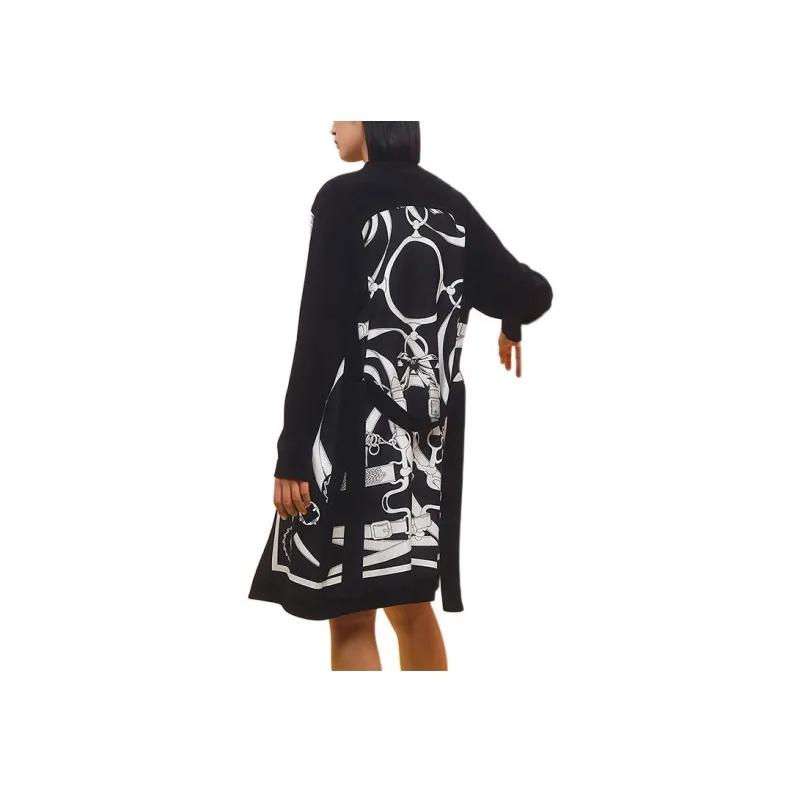 HERMES FW22 Cardigan Coats Women's Black-3