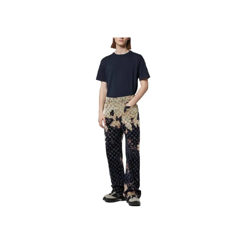 LOUIS VUITTON Monogram Bleached Denim Pants-1