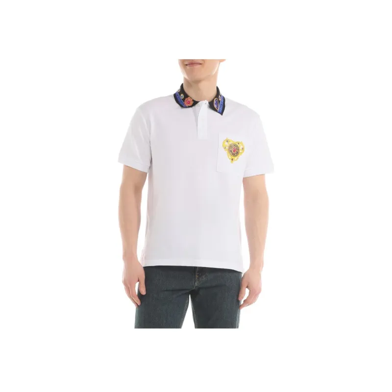VERSACE JEANS COUTURE Heart Couture Short Sleeved Polo Shirt-4