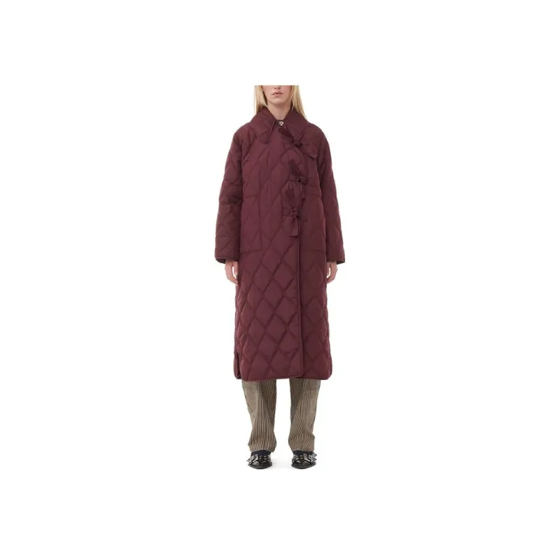 GANNI Coats Women's Noble Red-1