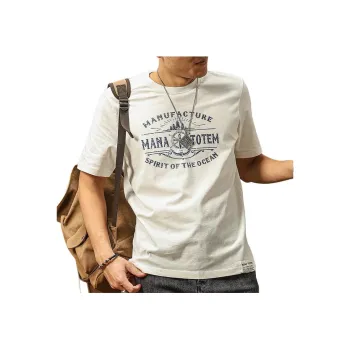 Seasonal Words T Shirt Men's Ecru