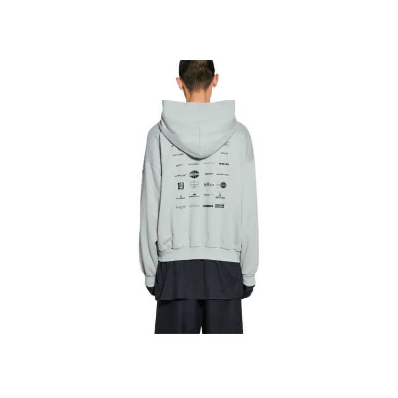 Balenciaga SS23 Sweatshirt Loose Fit Unisex Gray-4