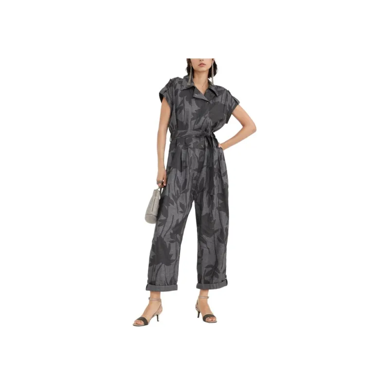 Brunello Cucinelli SS24 Jumpsuit Women's Charcoal Gray-1