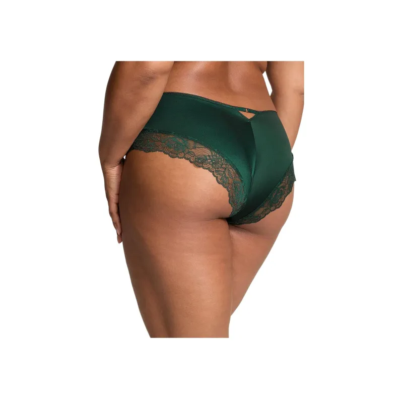 Victoria's Secret Very Sexy Rose Lace Trim High Leg Cheeky Panty/B G Underpants Women's 1 Pack Plant Green-2