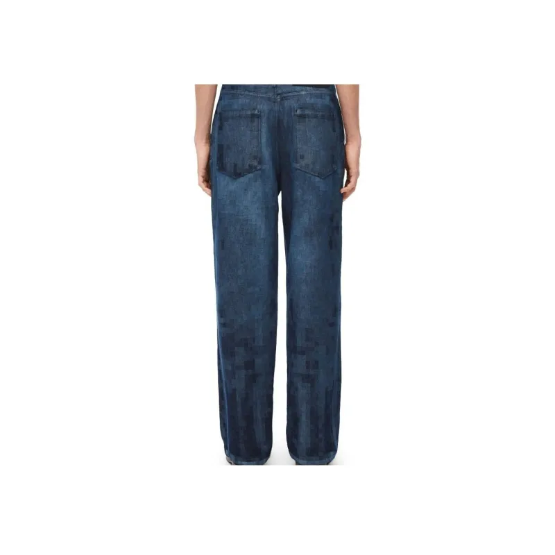 LOEWE Pixelated Baggy Jeans-4