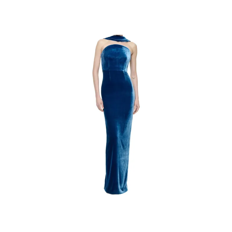 ROLAND MOURET Sleeveless Dress Women's Marine Blue-0