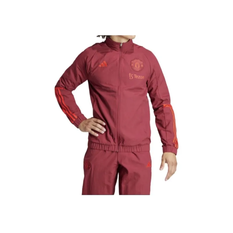 Adidas 2023-24 Manchester United Adidas Rain Jacket Jackets Coats Unisex Red-4