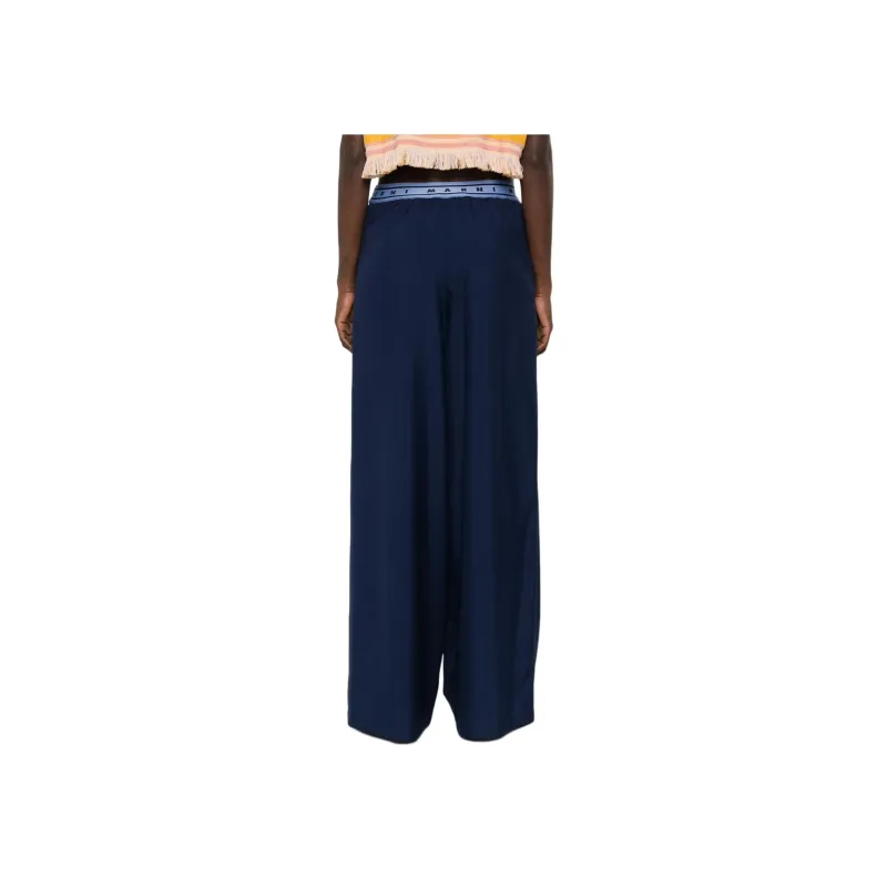 MARNI Logo band Wool Trousers-2
