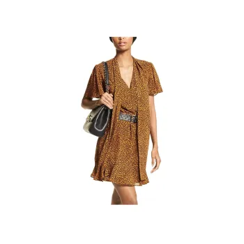 MICHAEL KORS Short Sleeved Dresses Women's Yellow