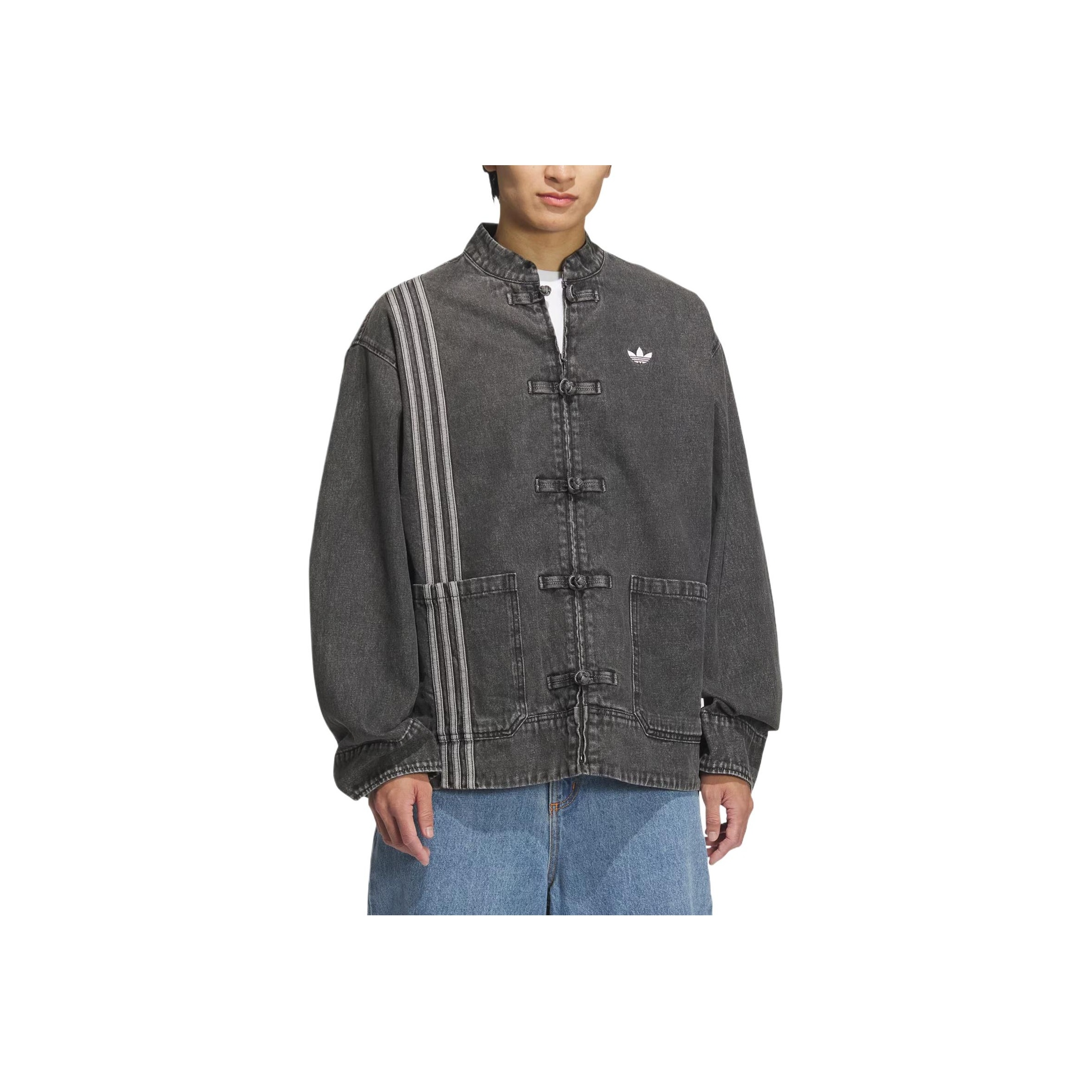 【adidas】トレンディ★CTT 3.0 DENIM チャイナネックジャケット adidas】トレンディ☆CTT 3.0 DENIM チャイナネックジャケット