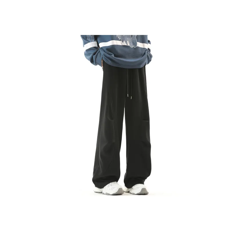 WARNING LIGHT Knitted Sports Pants Unisex Gray-11