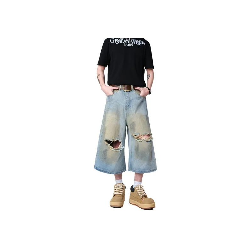 LPMX Denim Shorts Unisex Ice Blue-3