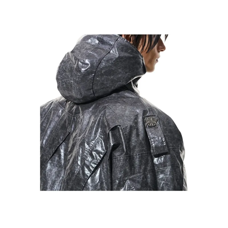 BLINDNOPLAN Puffer Jacket Unisex Distressed Grey-6