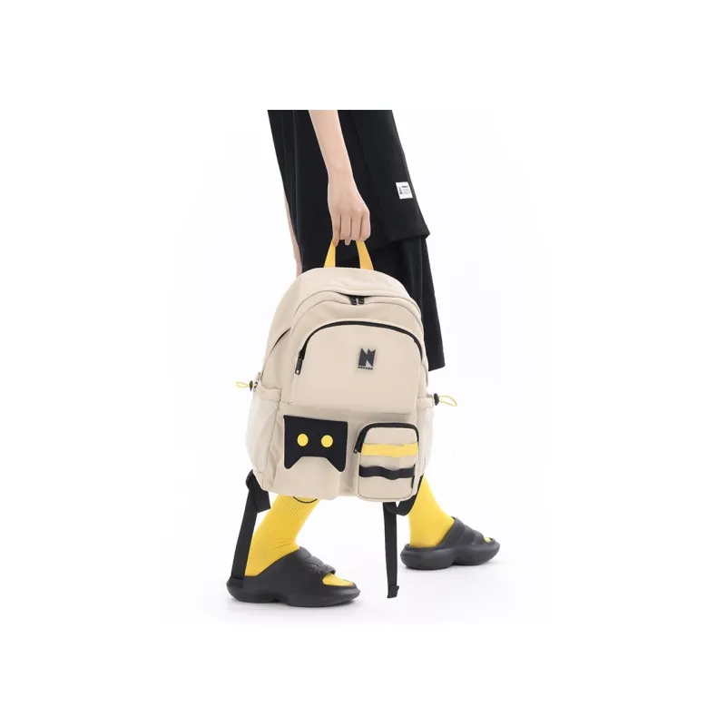 NOXXON Nylon Fabric Backpacks Backpack Laptop Bags Regular Women's Ecru-3