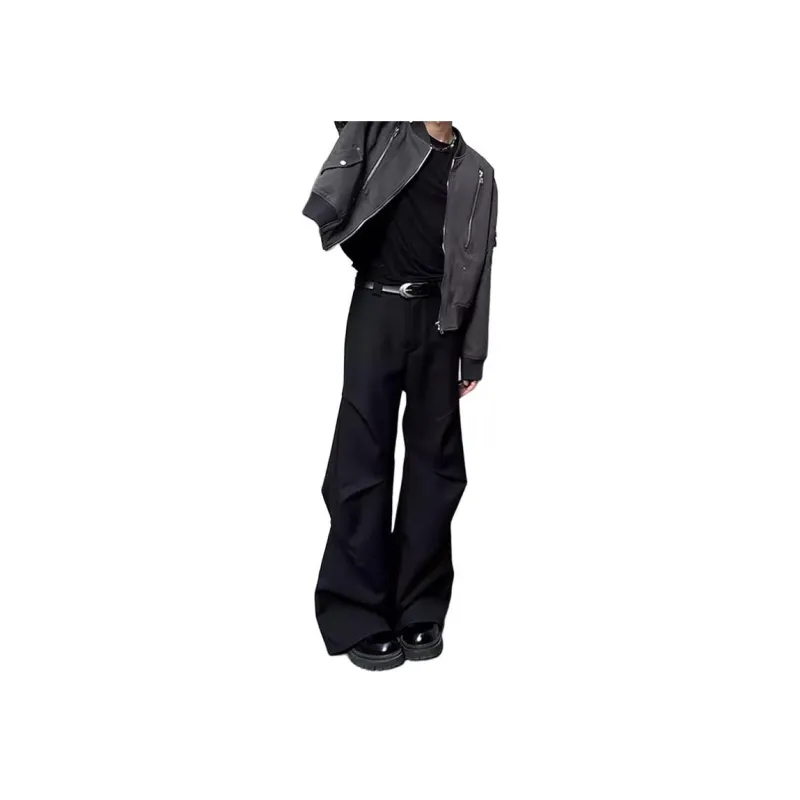 TESTUNG Casual Pants Unisex Black-0
