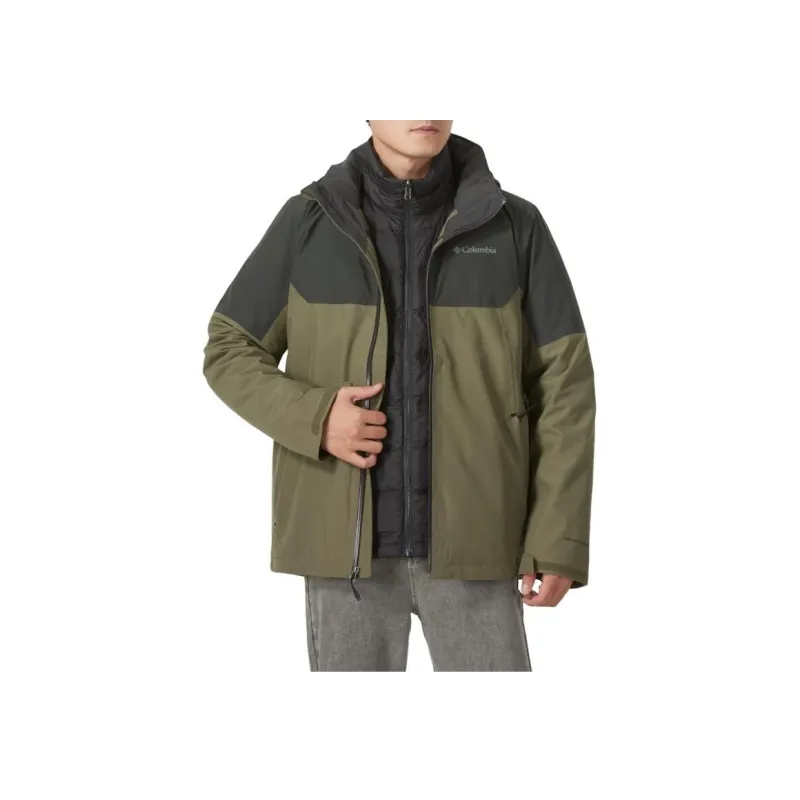 Columbia CASCADE PEAK 6 Waterproof And Warm Windbreaker Jacket Men's Green-2
