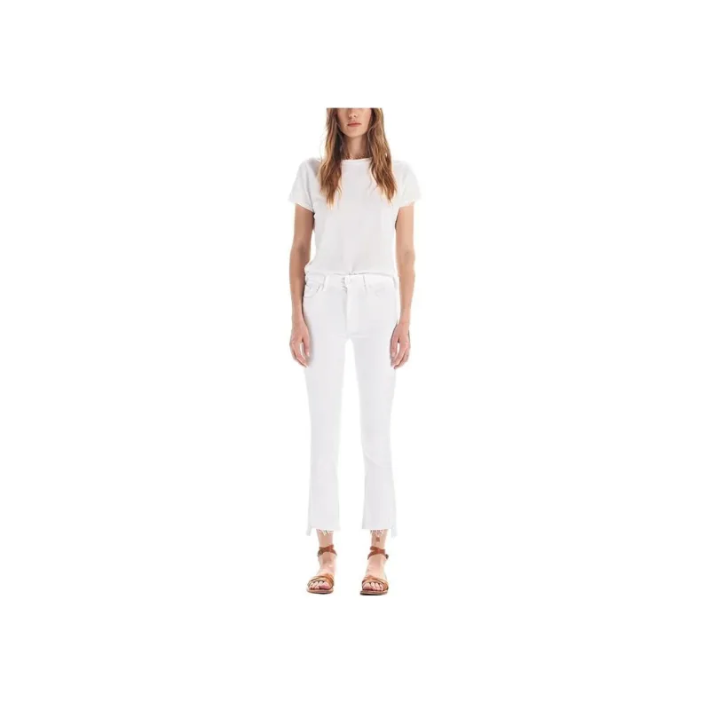 MOTHER The Insider Frayed Edge Cropped Trousers-1