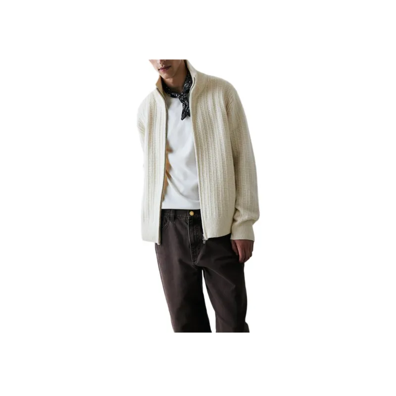H&M Knitwear Men Cream-1