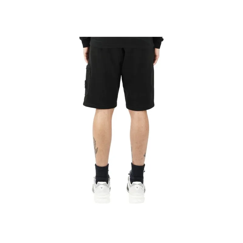 STONE ISLAND 64651 Cotton Fleece Garment Dyed Shorts-2
