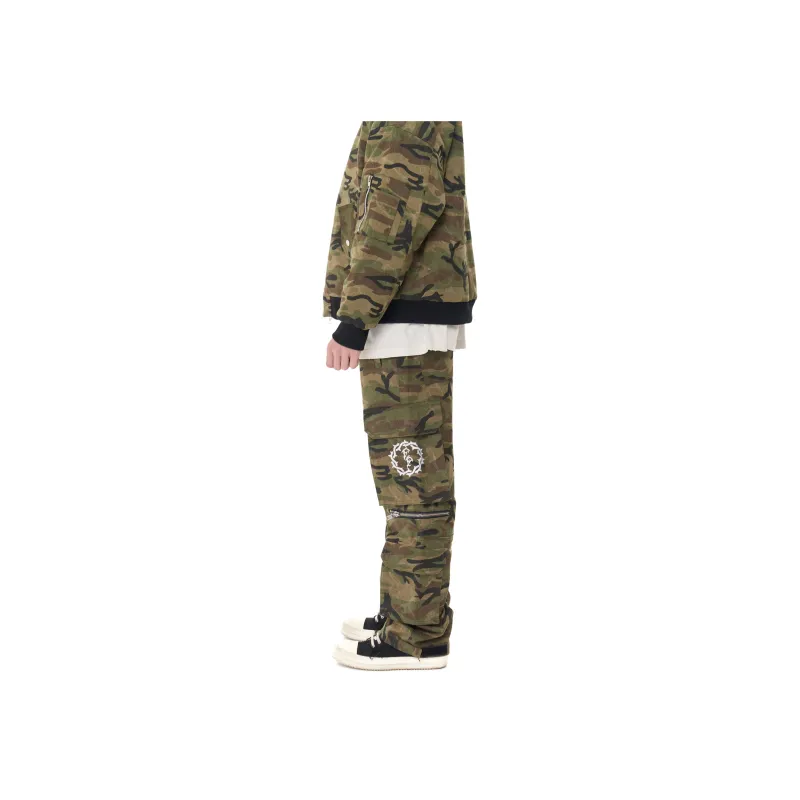 False Perception Cargo Pants Unisex Army Green-3