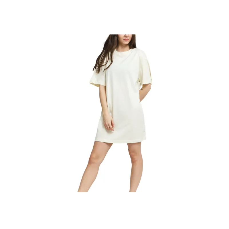 Nike Women's Swoosh Logo Loose Fit Cream T Shirt Cream-3
