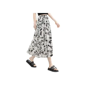 Cypress House Casual Long Skirts Women's Beige Floral