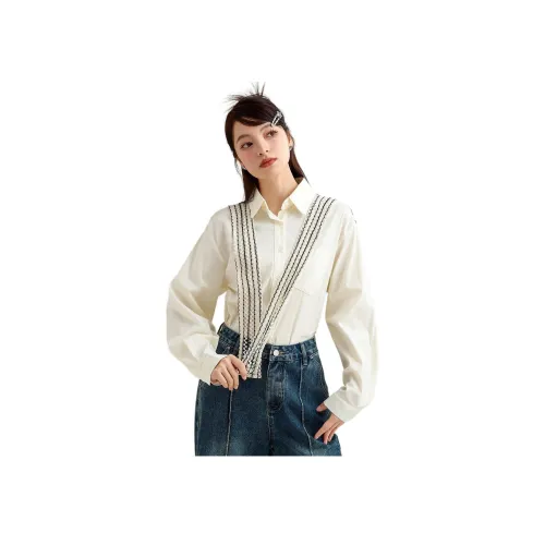 Et Boite 애프리콧 여성 셔츠