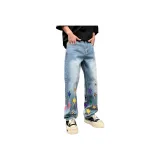 Blue Colorful Knee-Length 1315-7