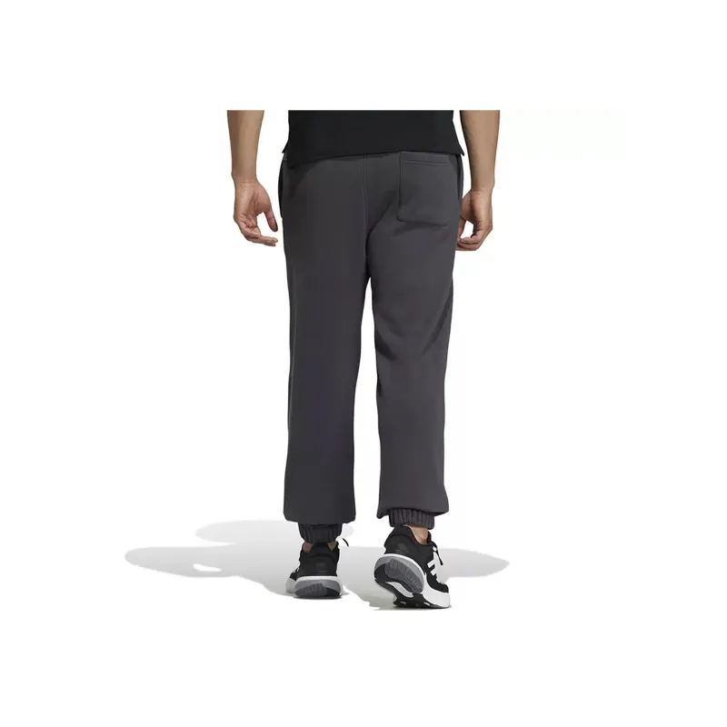 Adidas Knitted Sports Pants Men's Black Gray Color-3