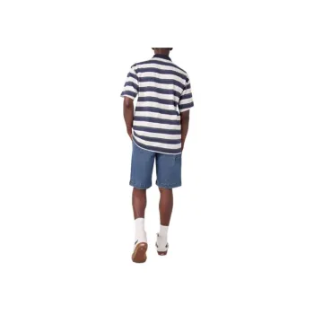 Dickies Polo Shirt Men's Gray White Stripes