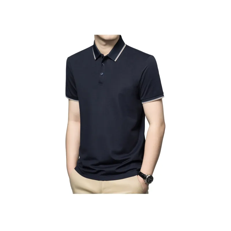 H YXIANG Polo Shirts Men-5