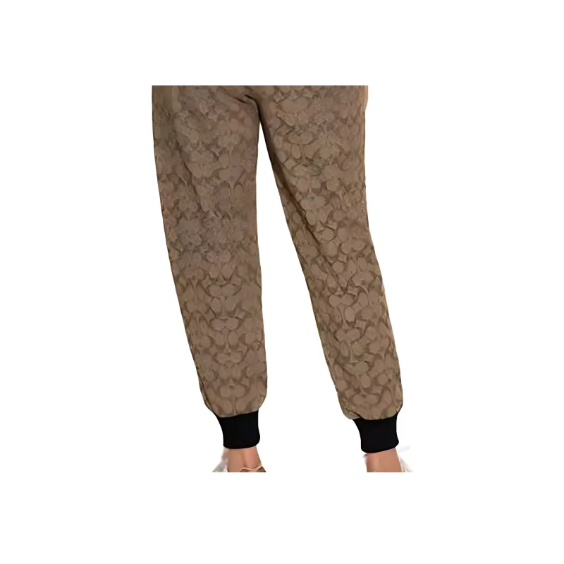 COACH Knitted Sweatpants Men's Khaki-3