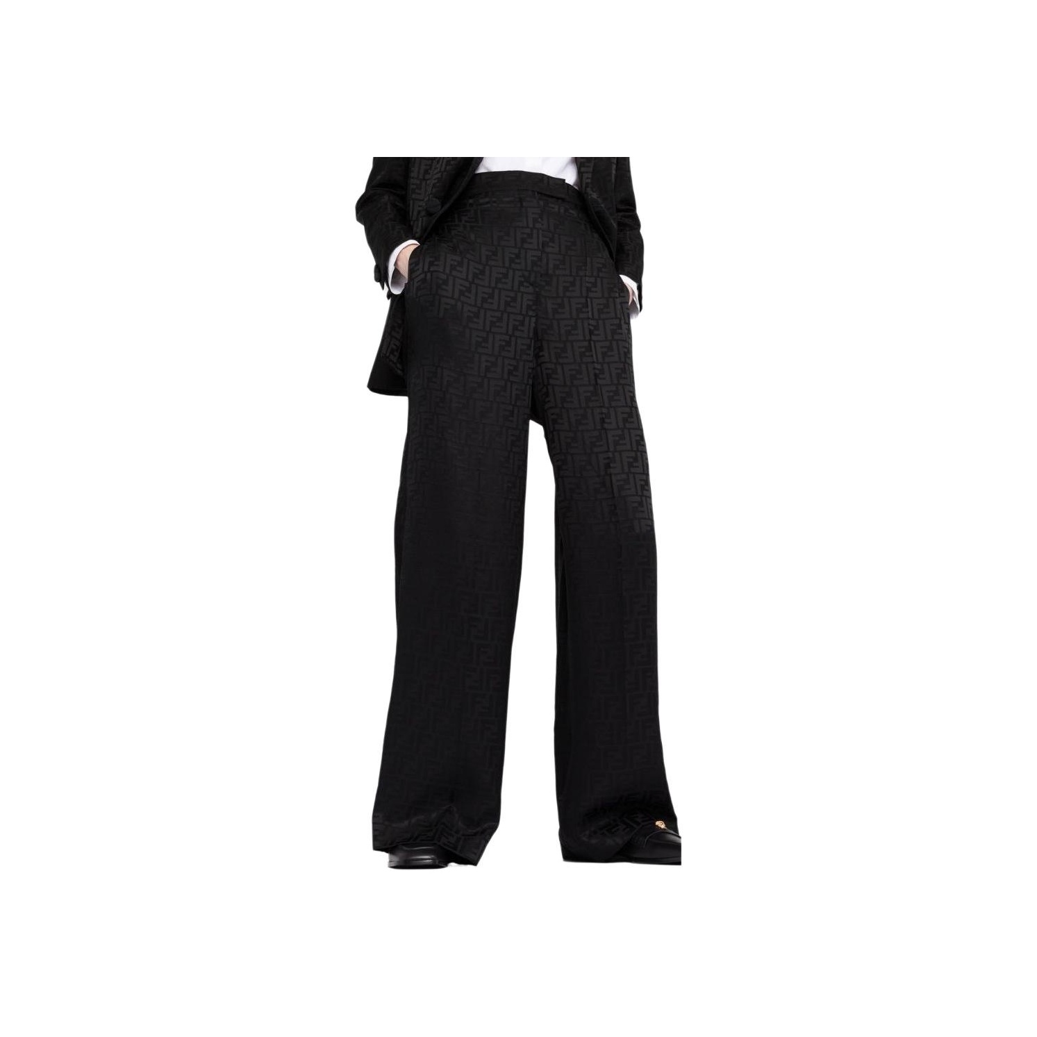 ボトムスその他 FENDI Women Pants FLP851AT1BF0GME Black FF denim jeans FENDI Woman Tg. 44 IT FLP851AT1B F0GME BLACK
